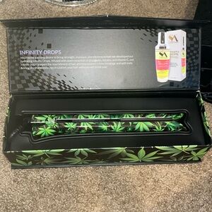 Hair straightener, bonnets and a hair towel